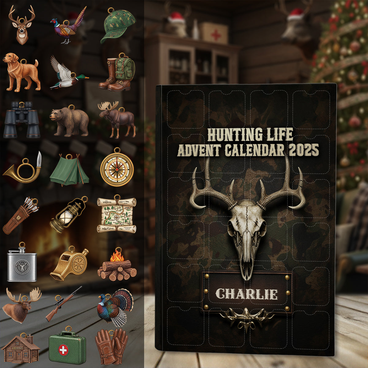 Jagdleben – Personalisierter Jagd-Adventskalender mit Ornamenten