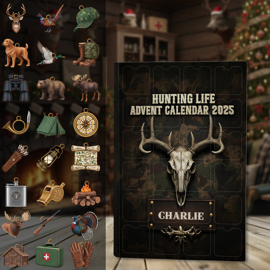 Hunting Life - Personalized Hunting Advent Calendar With Ornaments