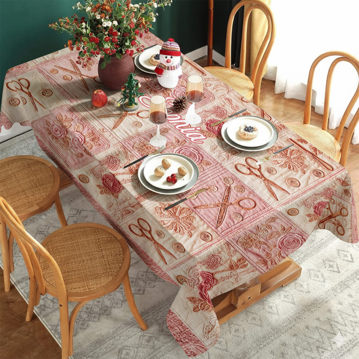 Love Sewing - Personalized Sewing Table Cloth Cover