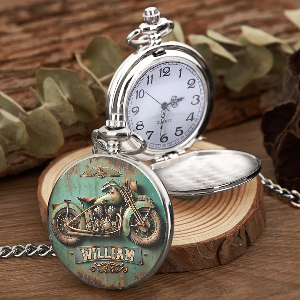 Motorcycle Lover - Personalized Biker Pocket Watch