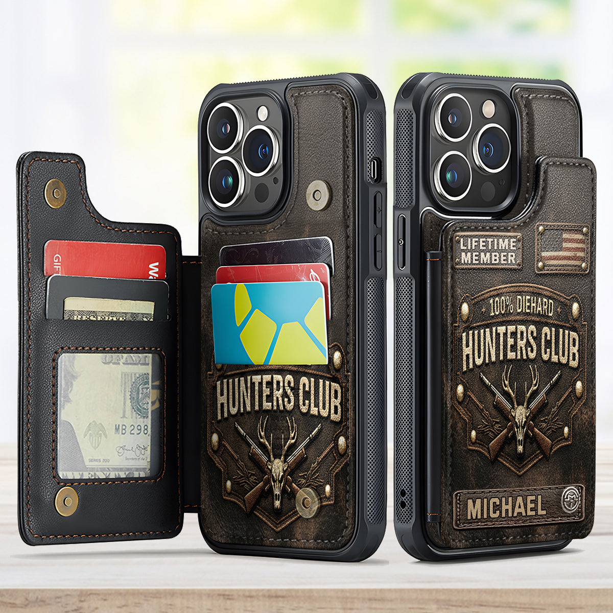 Die Hard Hunter Club – Personalisierte Handyhülle mit Jagdmotiv und Volldruck