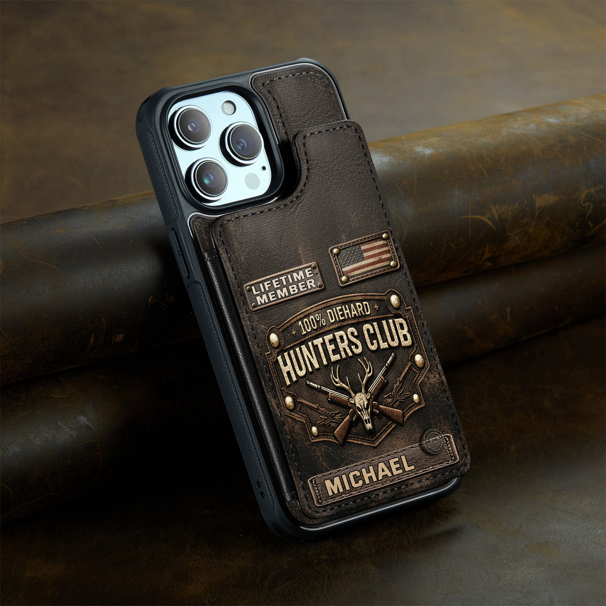 Die Hard Hunter Club – Personalisierte Handyhülle mit Jagdmotiv und Volldruck