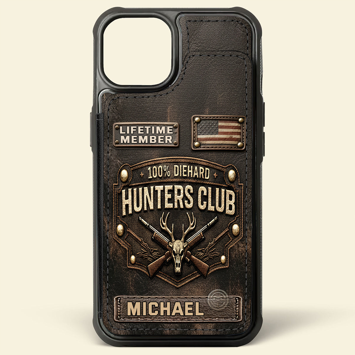 Die Hard Hunter Club – Personalisierte Handyhülle mit Jagdmotiv und Volldruck
