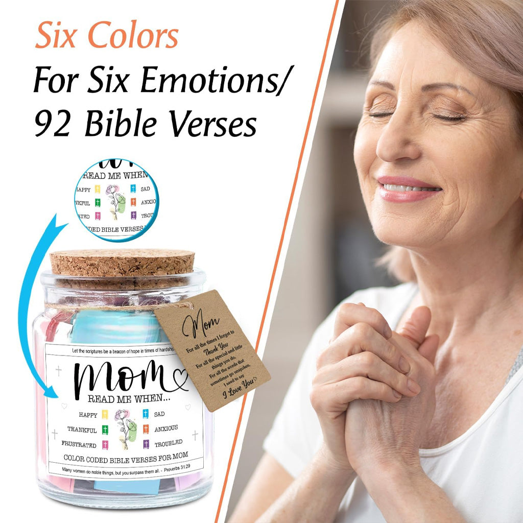 Dekoratives Glasgefäß mit inspirierenden Bibelversen (92 Verse)