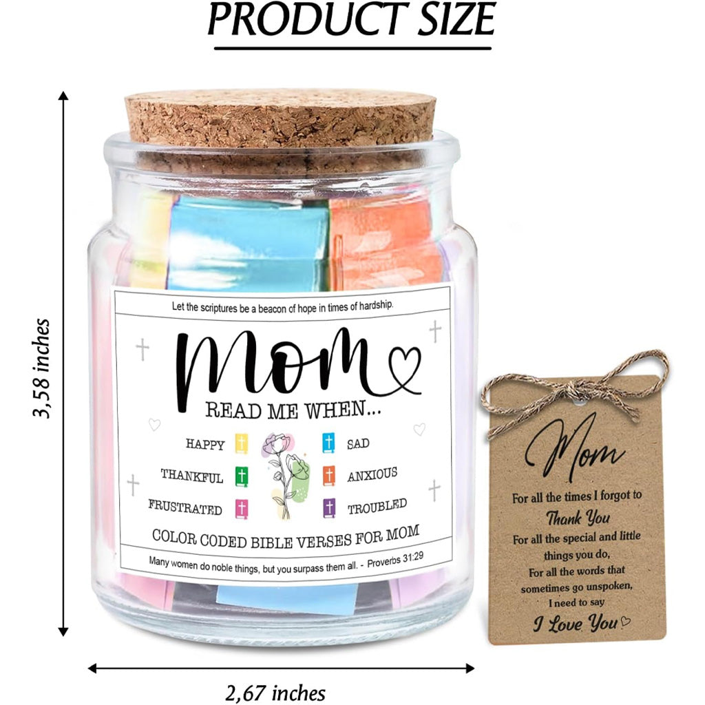 Dekoratives Glasgefäß mit inspirierenden Bibelversen (92 Verse)