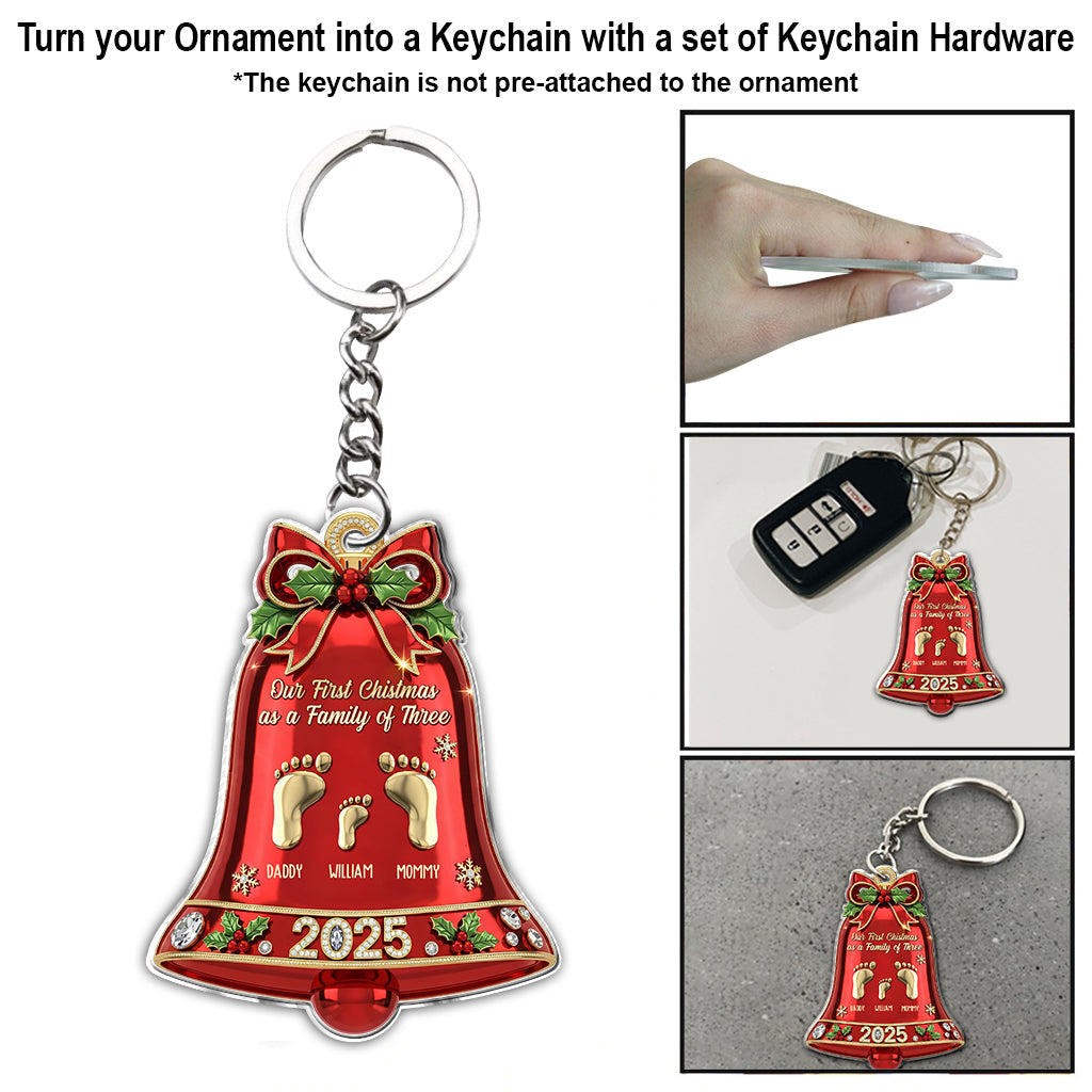 Erstes Weihnachtsfest als Familie – personalisierter Familienschmuck