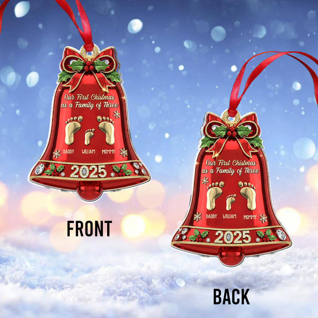 Erstes Weihnachtsfest als Familie – personalisierter Familienschmuck