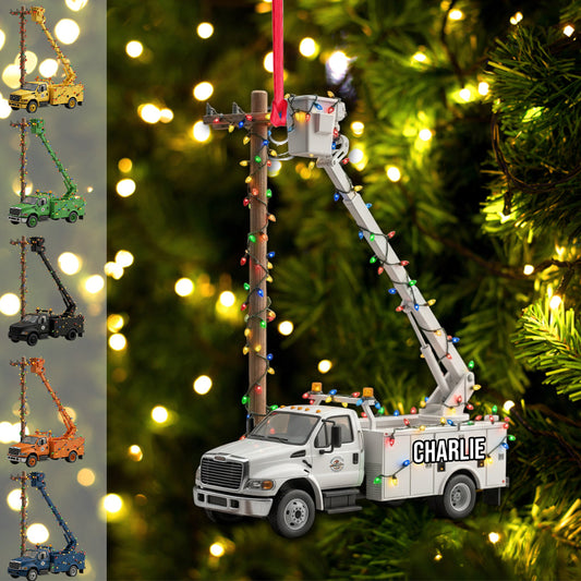 Keep The Lights On - Personalized Lineman Ornament