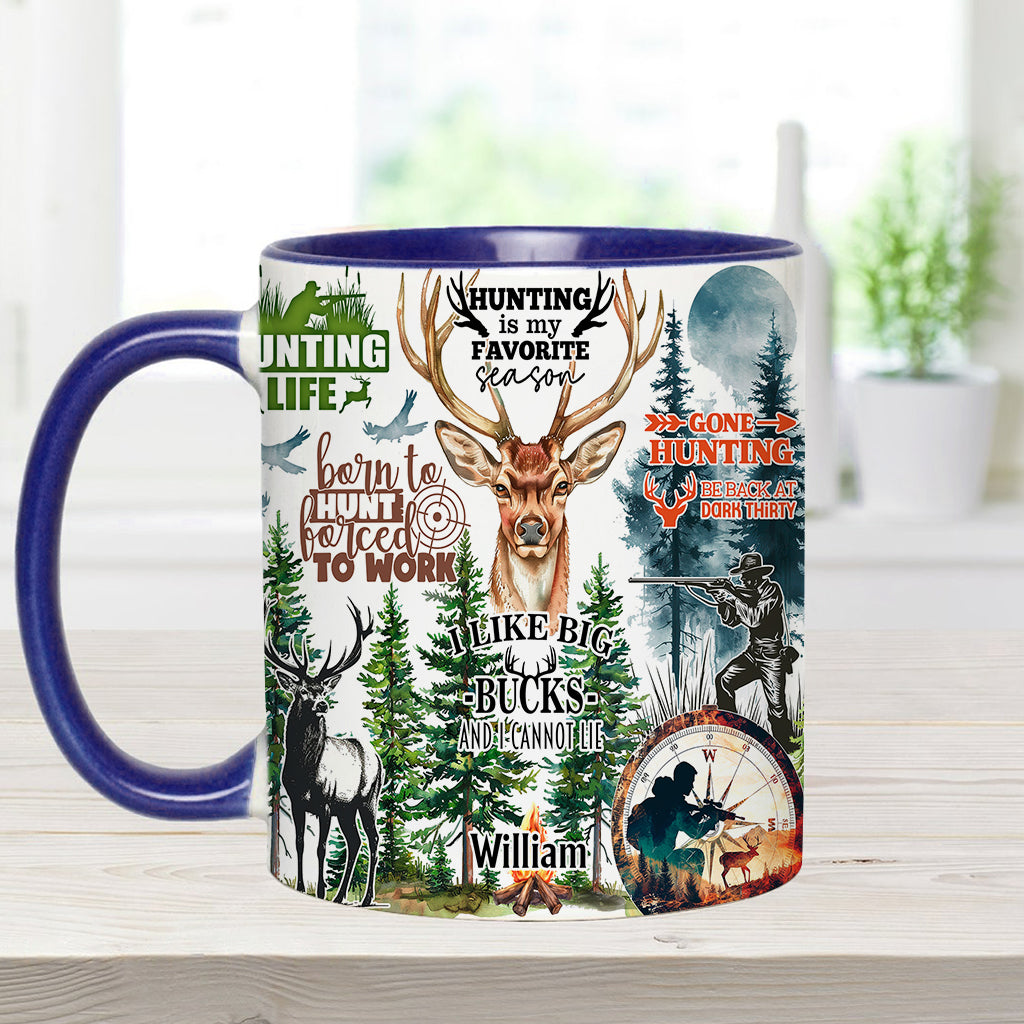Liebe zur Jagd – Personalisierte Tasse mit Jagdmotiv