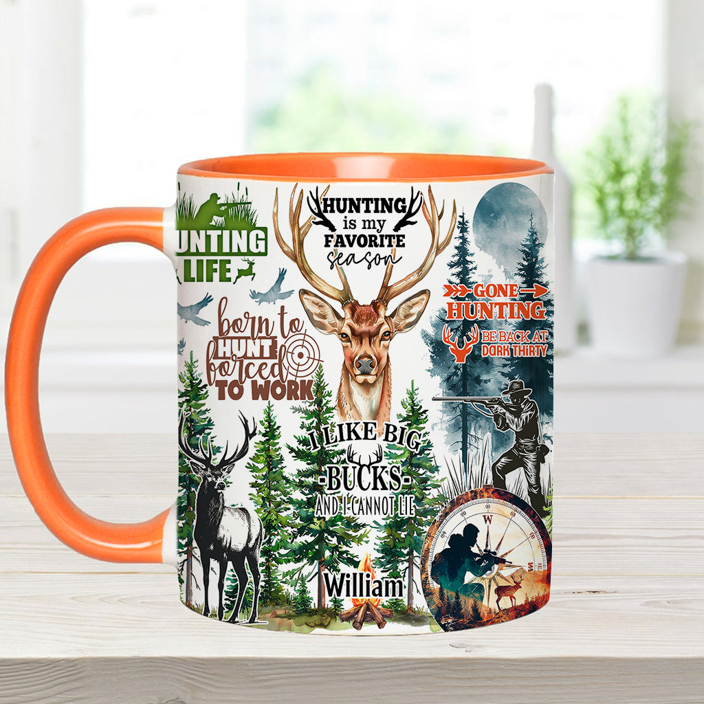 Liebe zur Jagd – Personalisierte Tasse mit Jagdmotiv