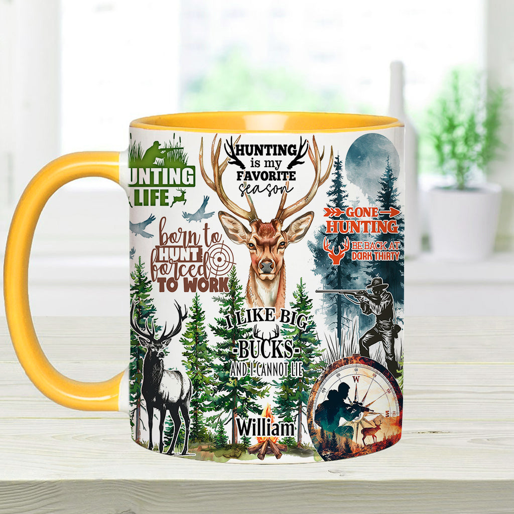 Liebe zur Jagd – Personalisierte Tasse mit Jagdmotiv