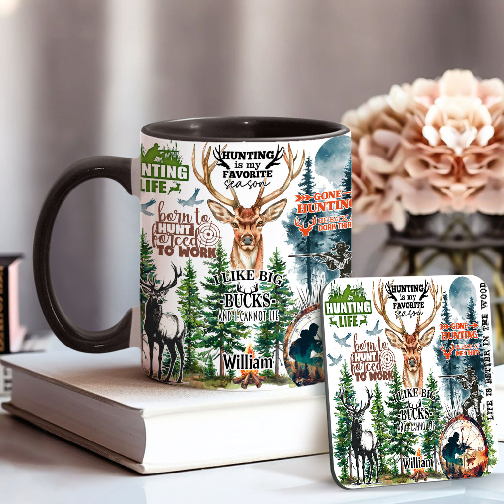 Liebe zur Jagd – Personalisierte Tasse mit Jagdmotiv