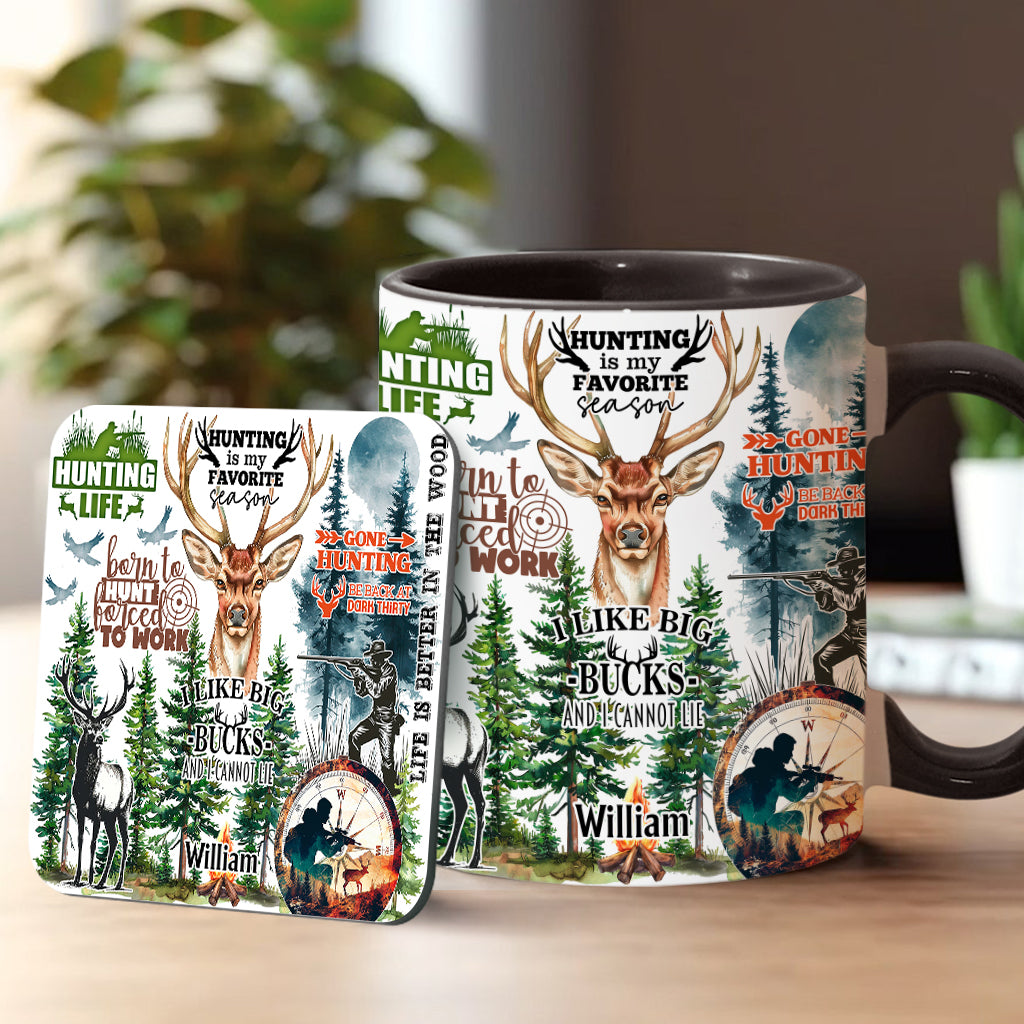 Liebe zur Jagd – Personalisierte Tasse mit Jagdmotiv