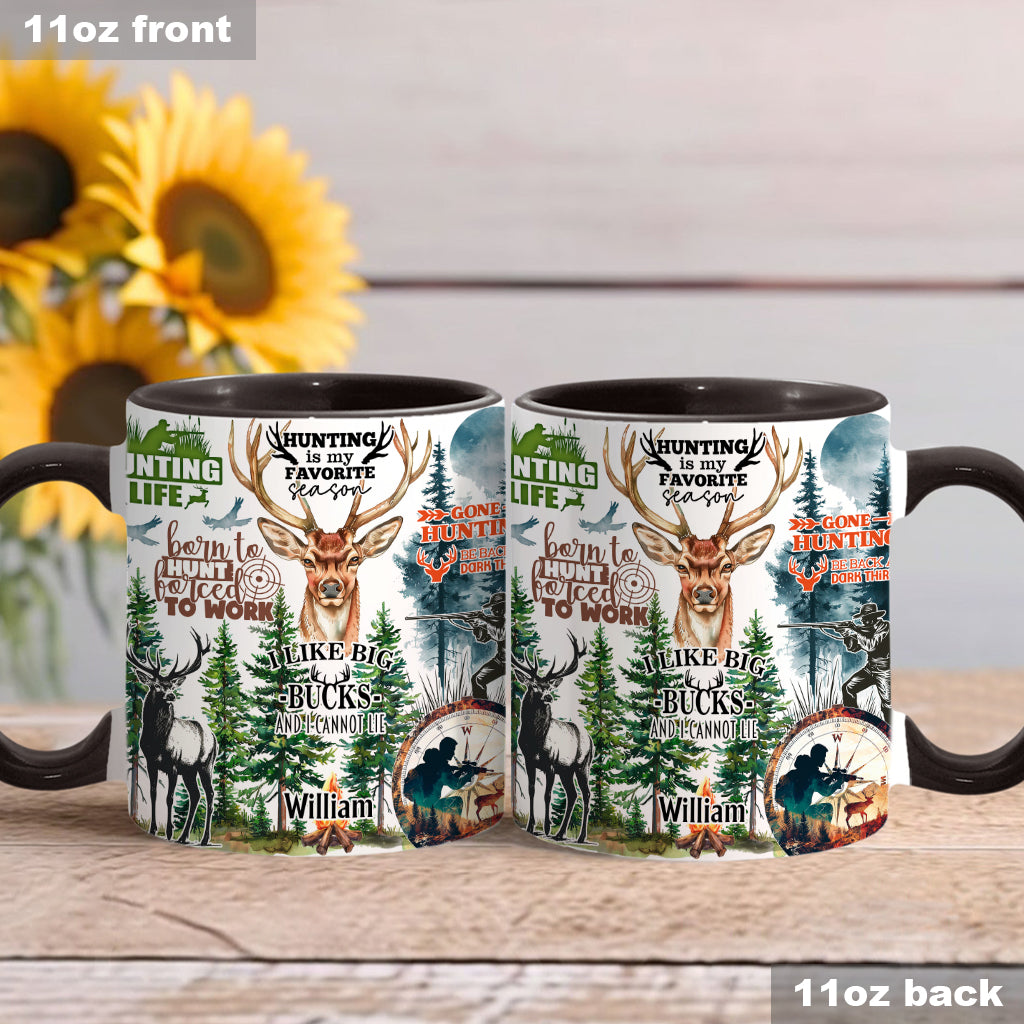 Liebe zur Jagd – Personalisierte Tasse mit Jagdmotiv