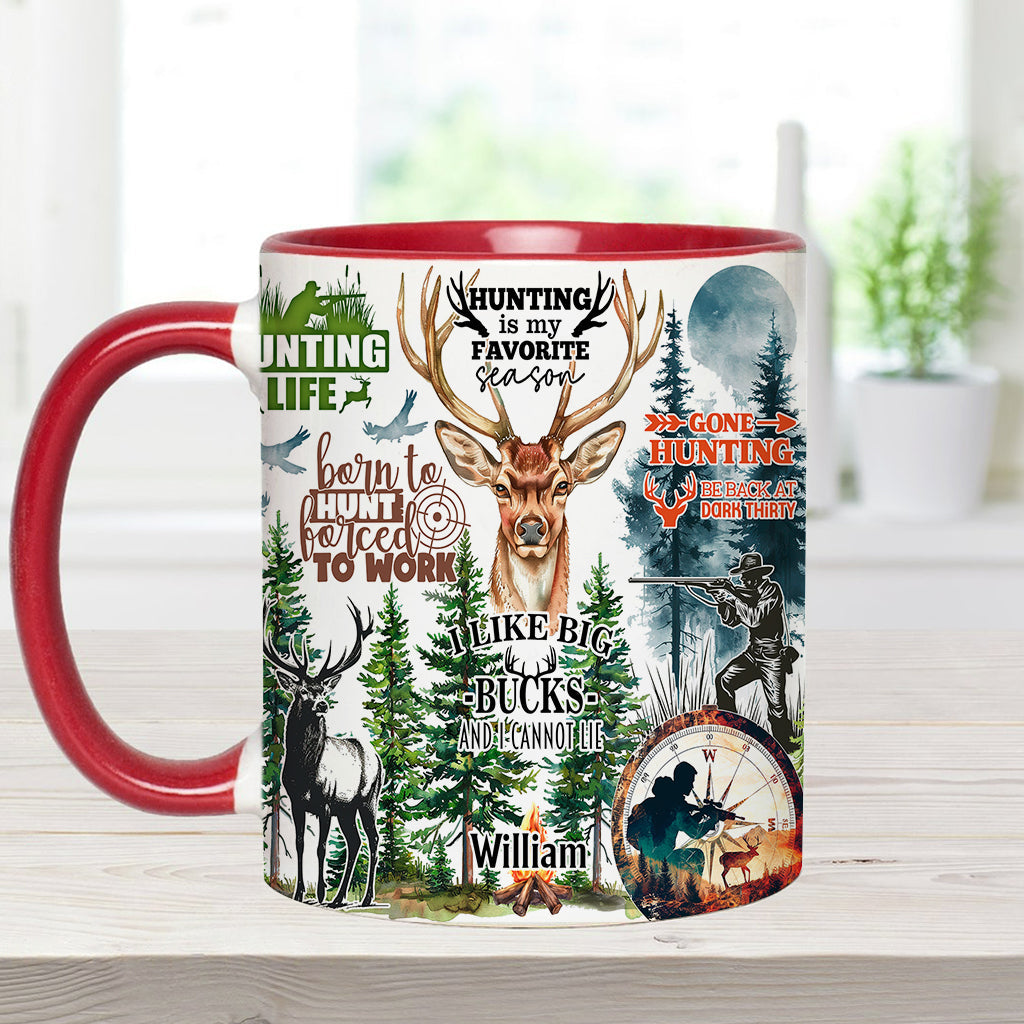Liebe zur Jagd – Personalisierte Tasse mit Jagdmotiv