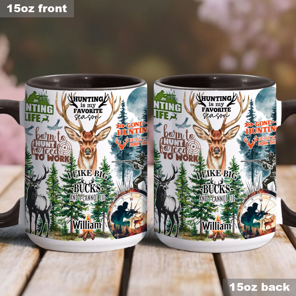 Liebe zur Jagd – Personalisierte Tasse mit Jagdmotiv