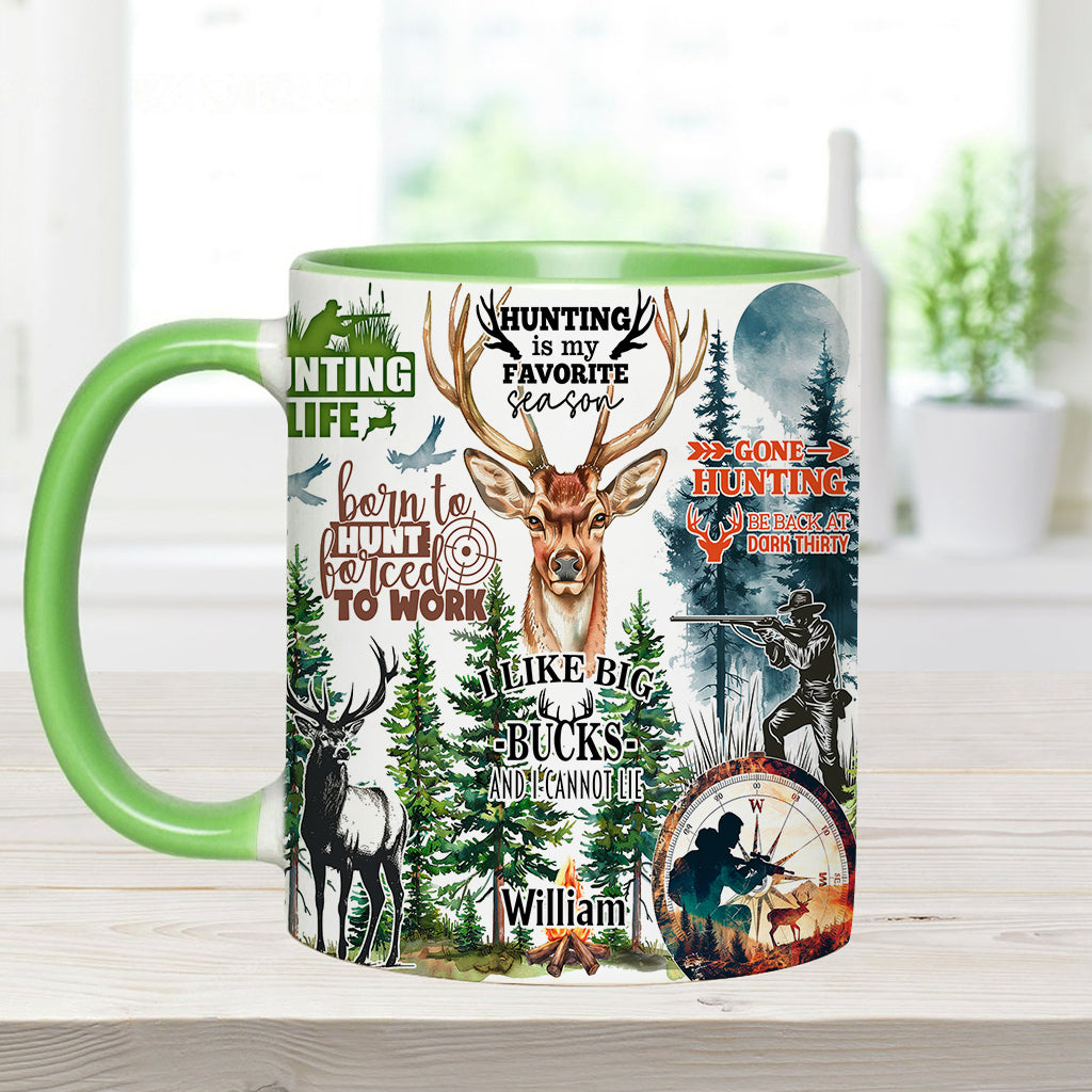 Liebe zur Jagd – Personalisierte Tasse mit Jagdmotiv