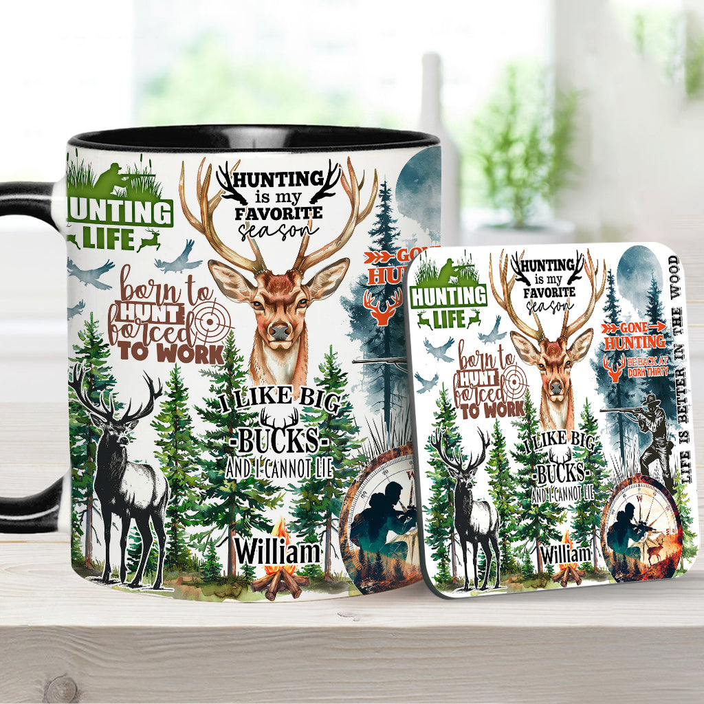 Liebe zur Jagd – Personalisierte Tasse mit Jagdmotiv