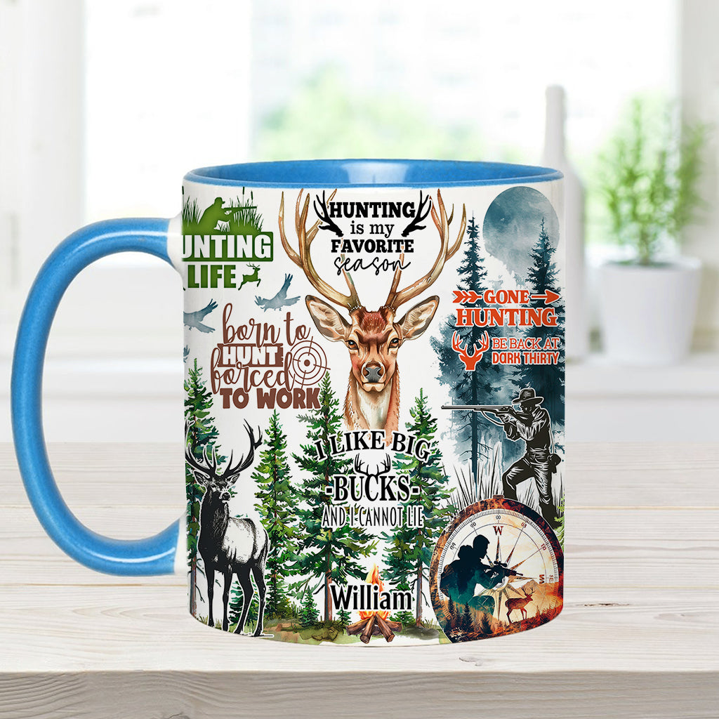 Liebe zur Jagd – Personalisierte Tasse mit Jagdmotiv