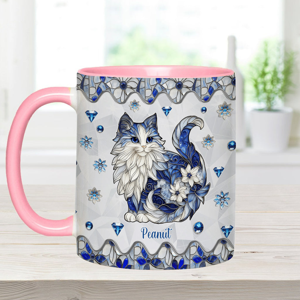 Niedliche Katze – personalisierte Tasse mit Katzenmotiv