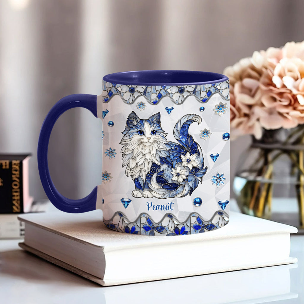 Niedliche Katze – personalisierte Tasse mit Katzenmotiv