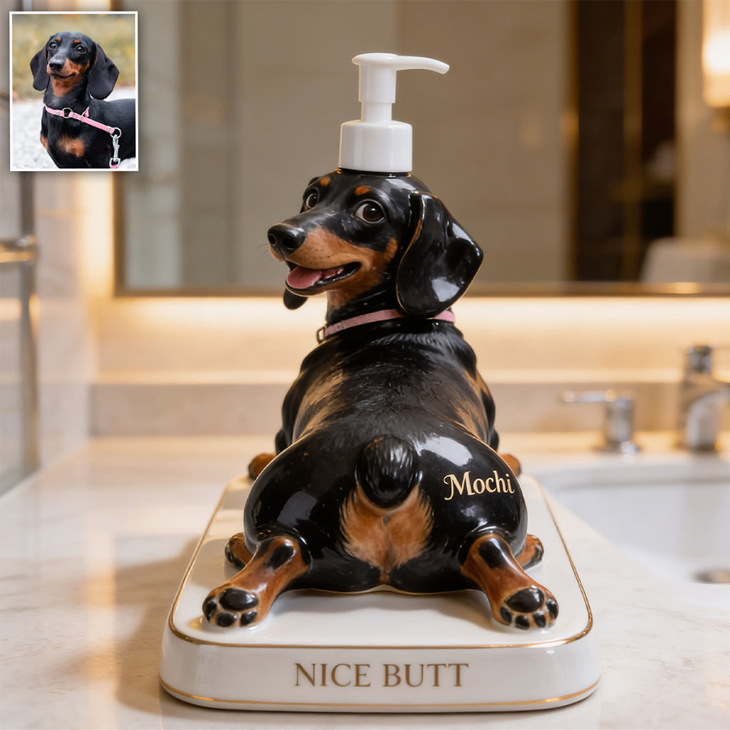 Schöner Hintern - Personalisierter Hundepumpenspender
