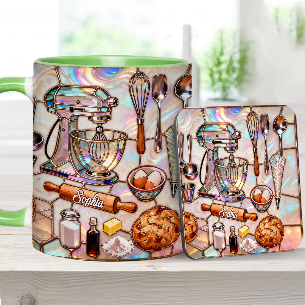 Love Baking - Personalized Baking Accent Mug & Coaster