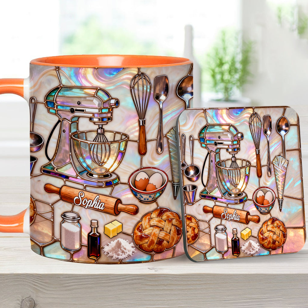 Love Baking - Personalized Baking Accent Mug & Coaster