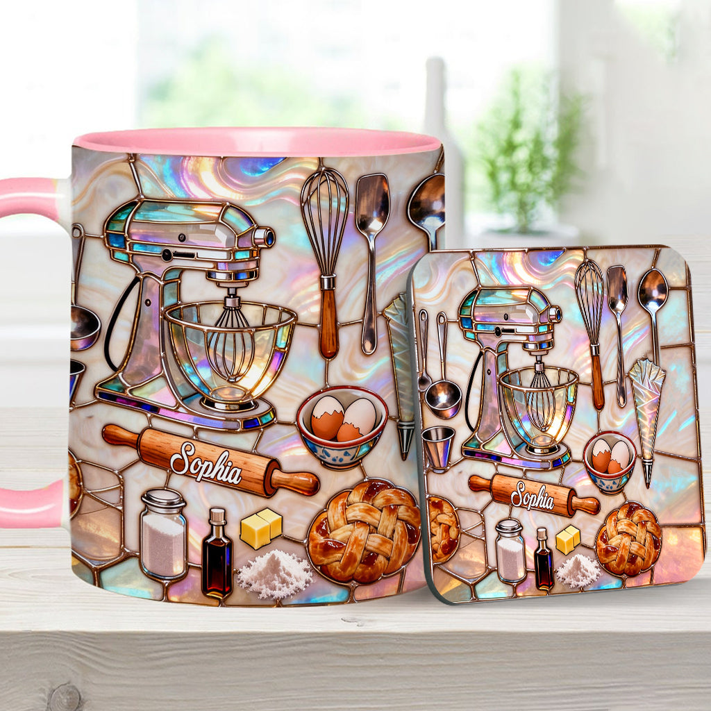 Love Baking - Personalized Baking Accent Mug & Coaster