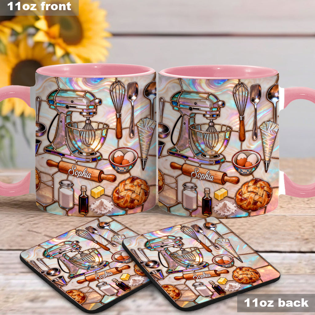 Love Baking - Personalized Baking Accent Mug & Coaster