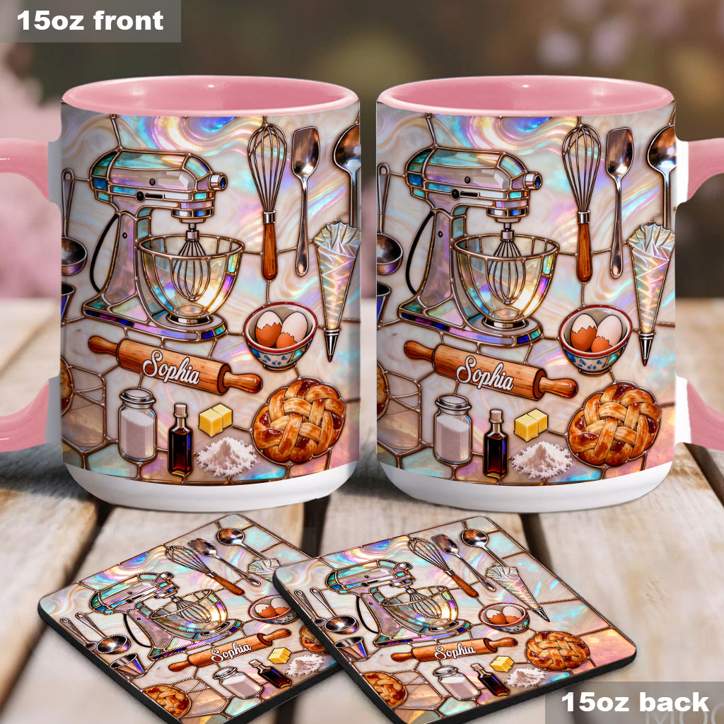 Love Baking - Personalized Baking Accent Mug & Coaster