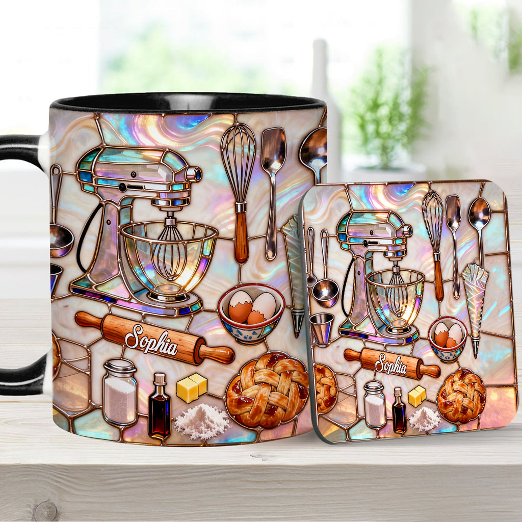 Love Baking - Personalized Baking Accent Mug & Coaster