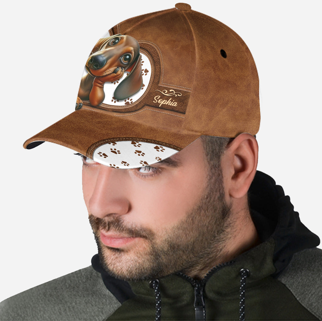 Niedlicher Dackel – Personalisierte klassische Hundemütze