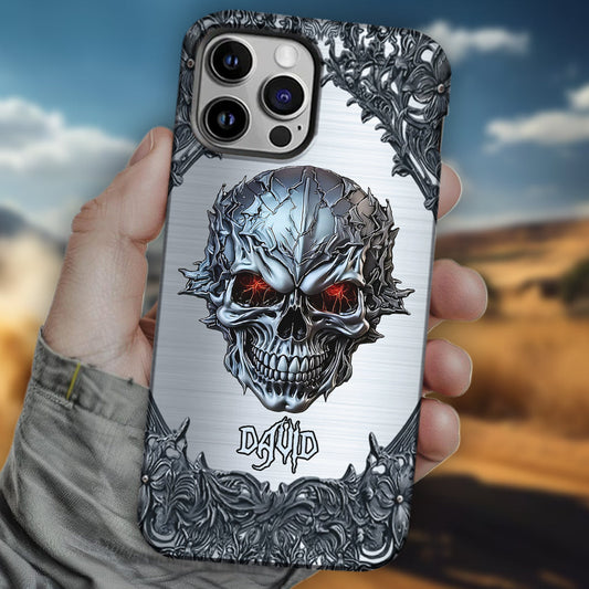 Cooler Totenkopf – Personalisierte Handyhülle mit Totenkopf-Vollbild