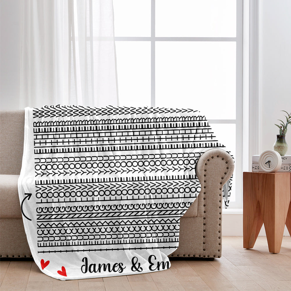 Ich liebe dich – Personalisierte Pärchendecke