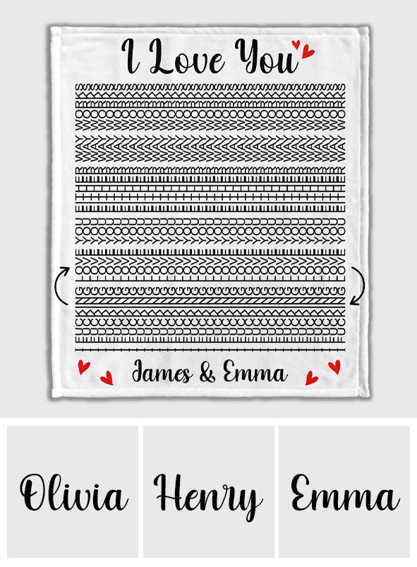 Ich liebe dich – Personalisierte Pärchendecke