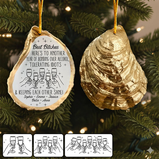 Here's To Another Year - Personalized Bestie Ornament