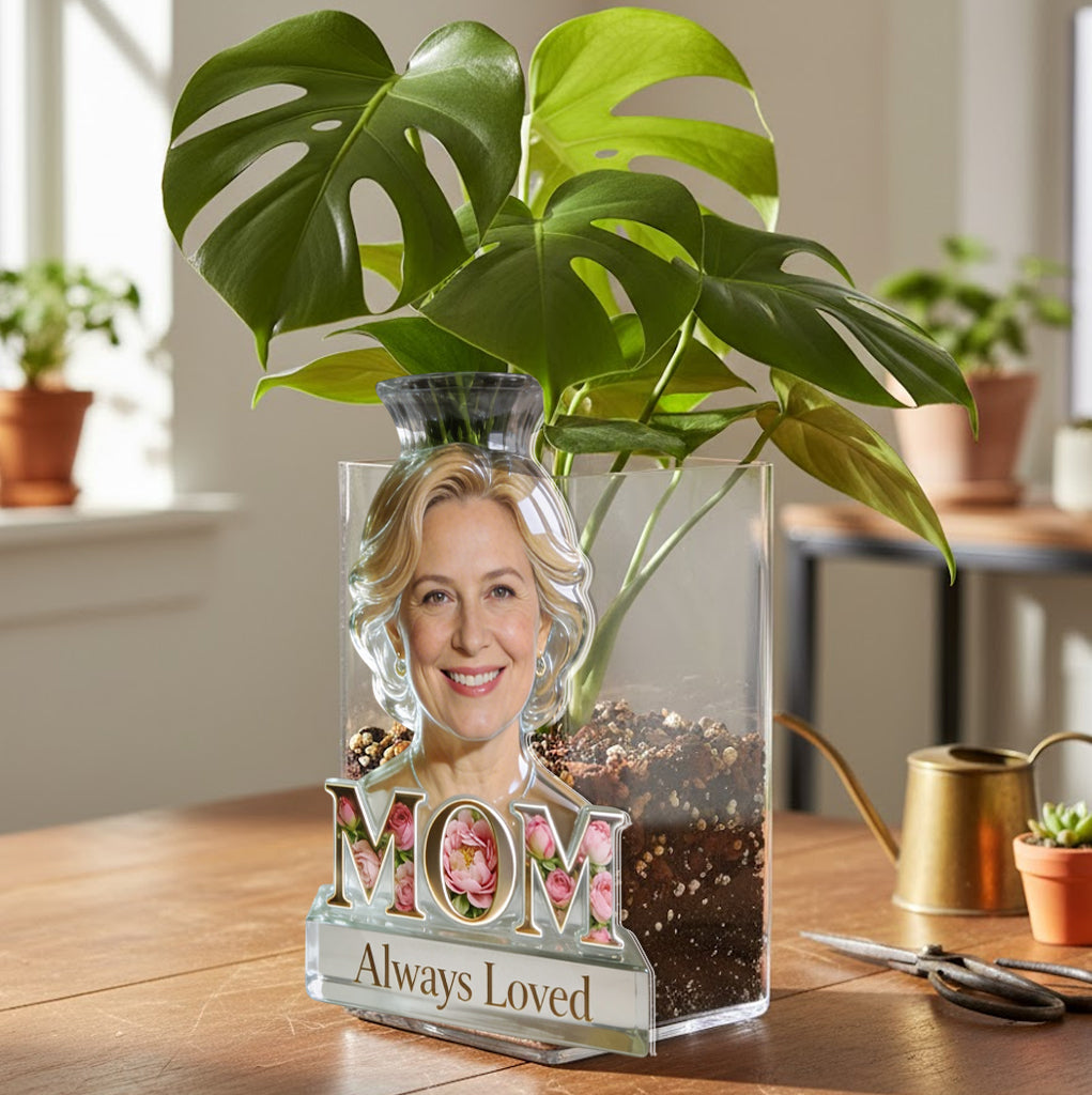 Personalisierter Mutter-Acryltopf - Mama Oma Blume Blüte