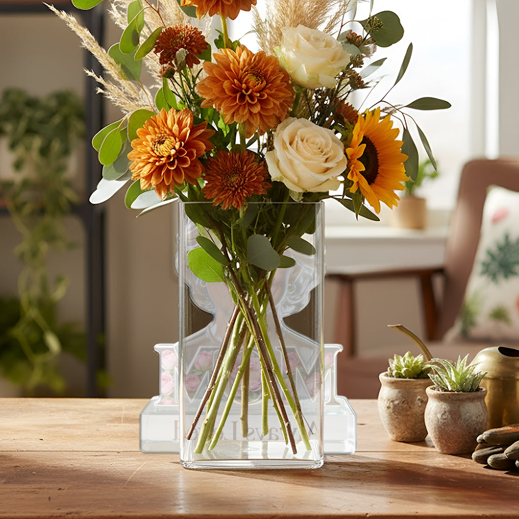 Personalisierter Mutter-Acryltopf - Mama Oma Blume Blüte
