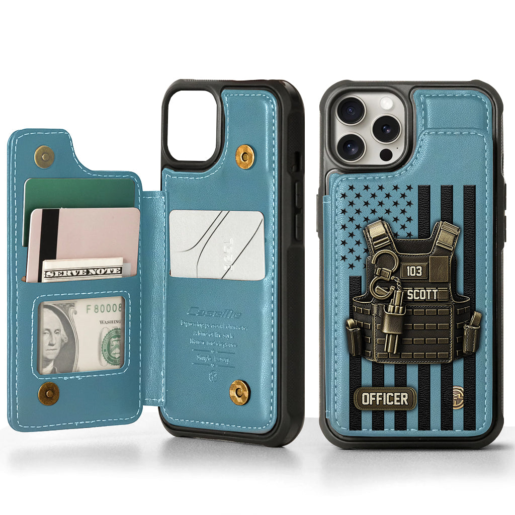 Proud Police - Personalized Police Officer Wallet Phone Case