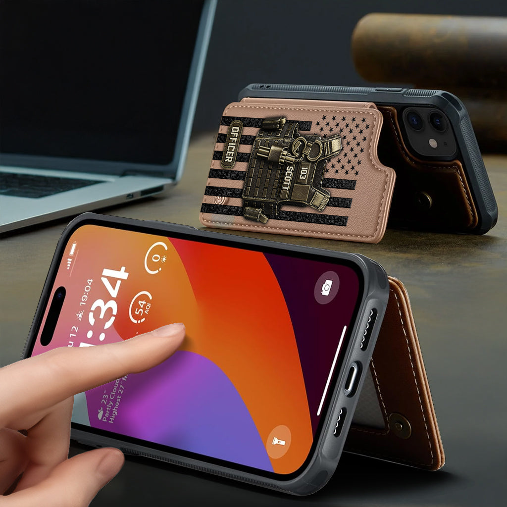 Proud Police - Personalized Police Officer Wallet Phone Case