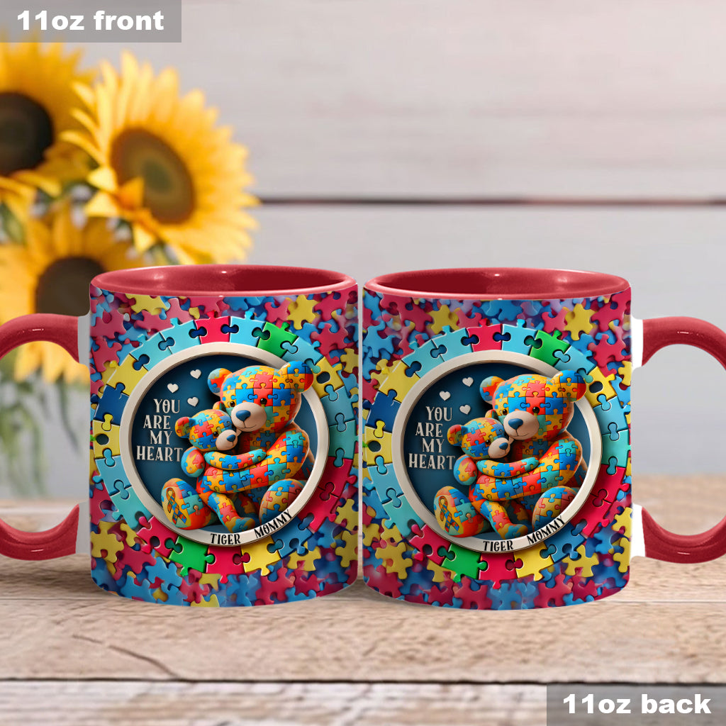 Du bist mein Herz – Personalisierte Tasse mit Akzent für mehr Autismus-Bewusstsein