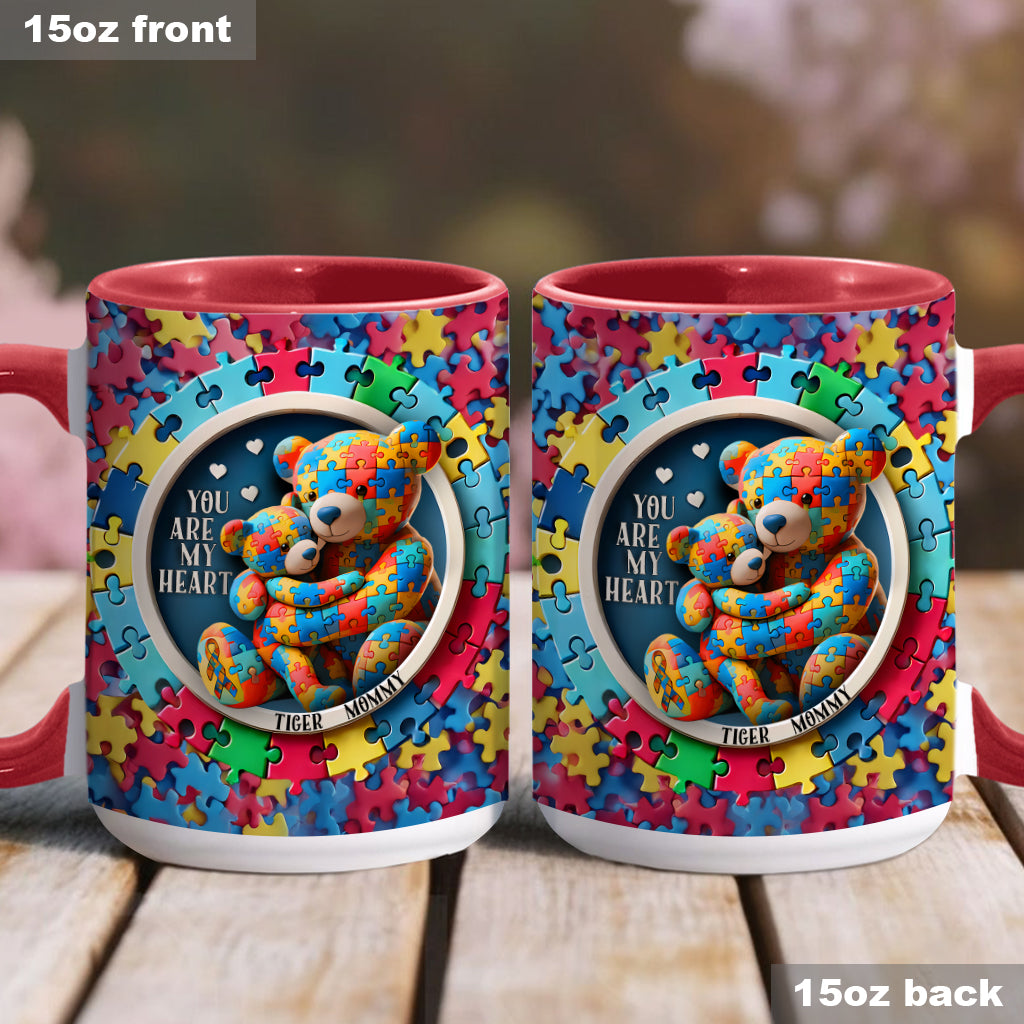 Du bist mein Herz – Personalisierte Tasse mit Akzent für mehr Autismus-Bewusstsein