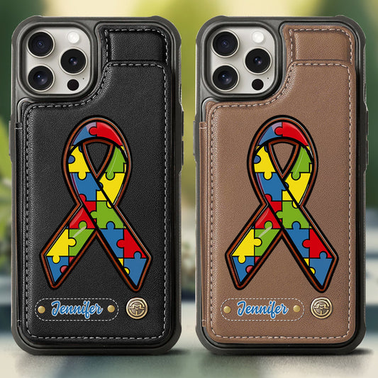 Autism Awareness - Personalized Autism Awareness Wallet Phone Case