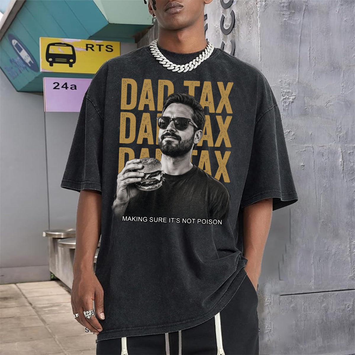 Papa Steuer Wenn Ich Kaufe, Versuche Ich Sicherzustellen, Dass Es Nicht Ist - Personalisierte Vater Wasch T-Shirt
