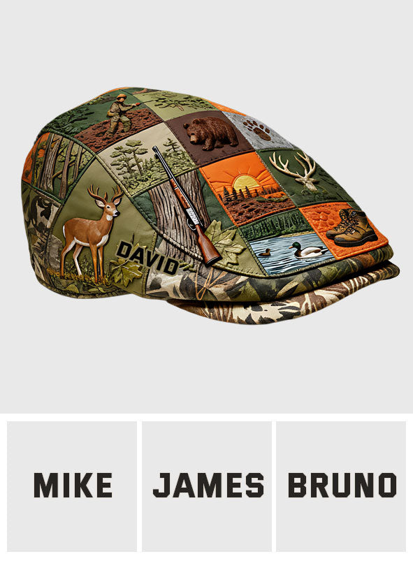 Hunting Panorama - Personalized Hunting Newsboy Cap