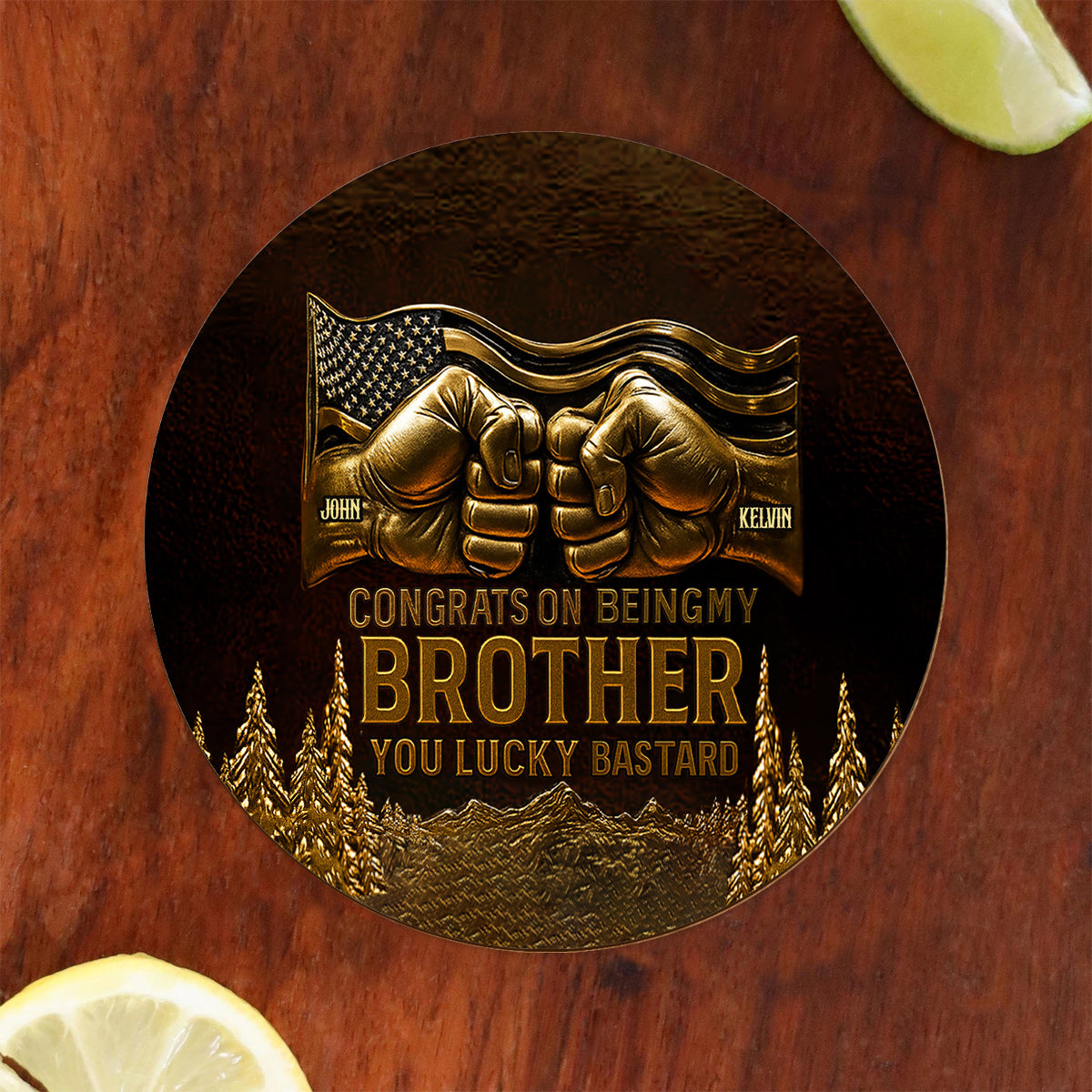 Glückwunsch, dass du mein Bruder bist – personalisiertes Whiskyglas für Geschwister