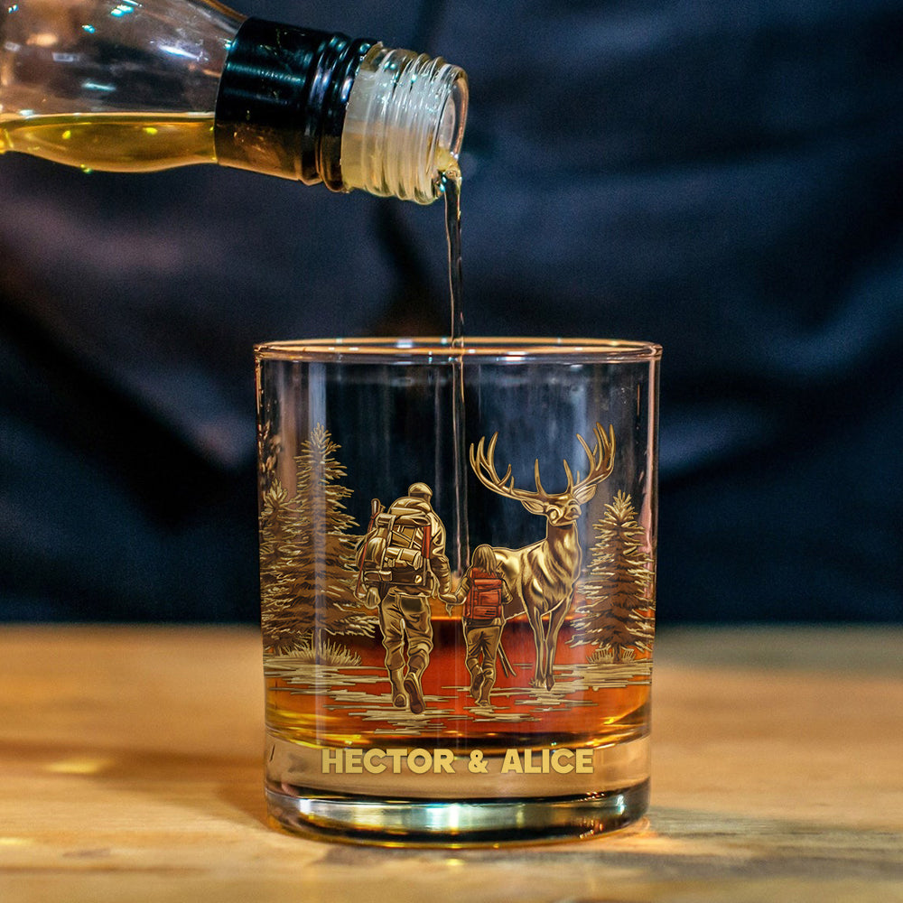 Danke, dass du mir beigebracht hast, ein Mann zu sein – personalisiertes Jagd-Whiskyglas