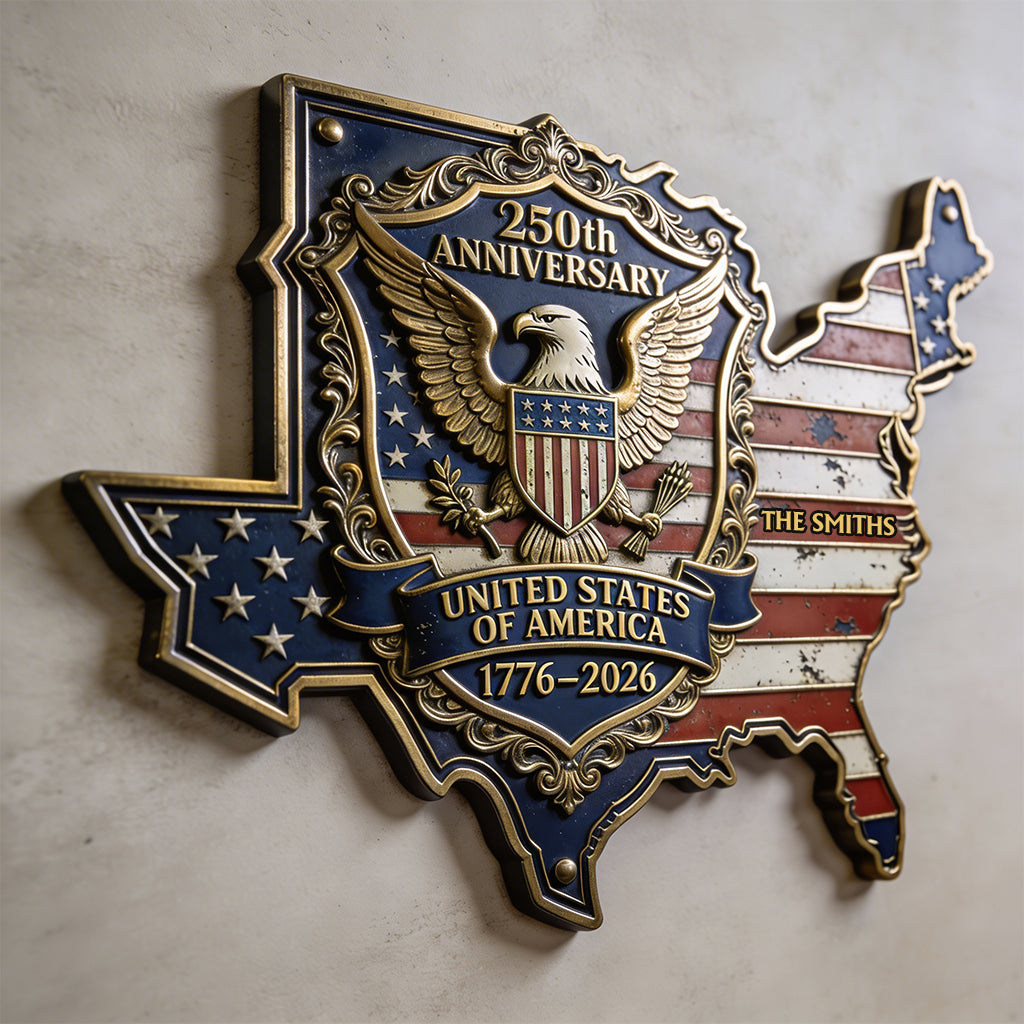 Amerika 250. Jubiläum - Personalisierte Patriot Metall-Schild
