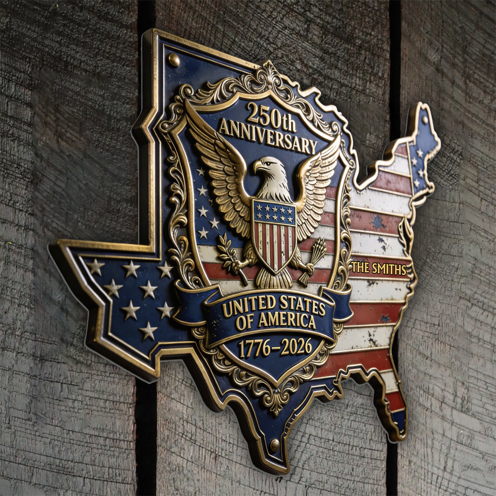 Amerika 250. Jubiläum - Personalisierte Patriot Metall-Schild